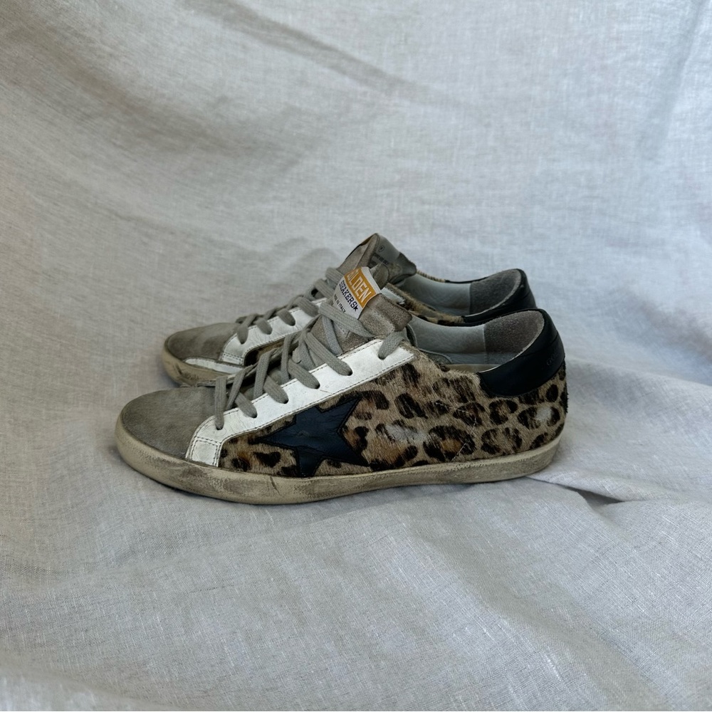 Golden Goose Leopard Superstar size 38